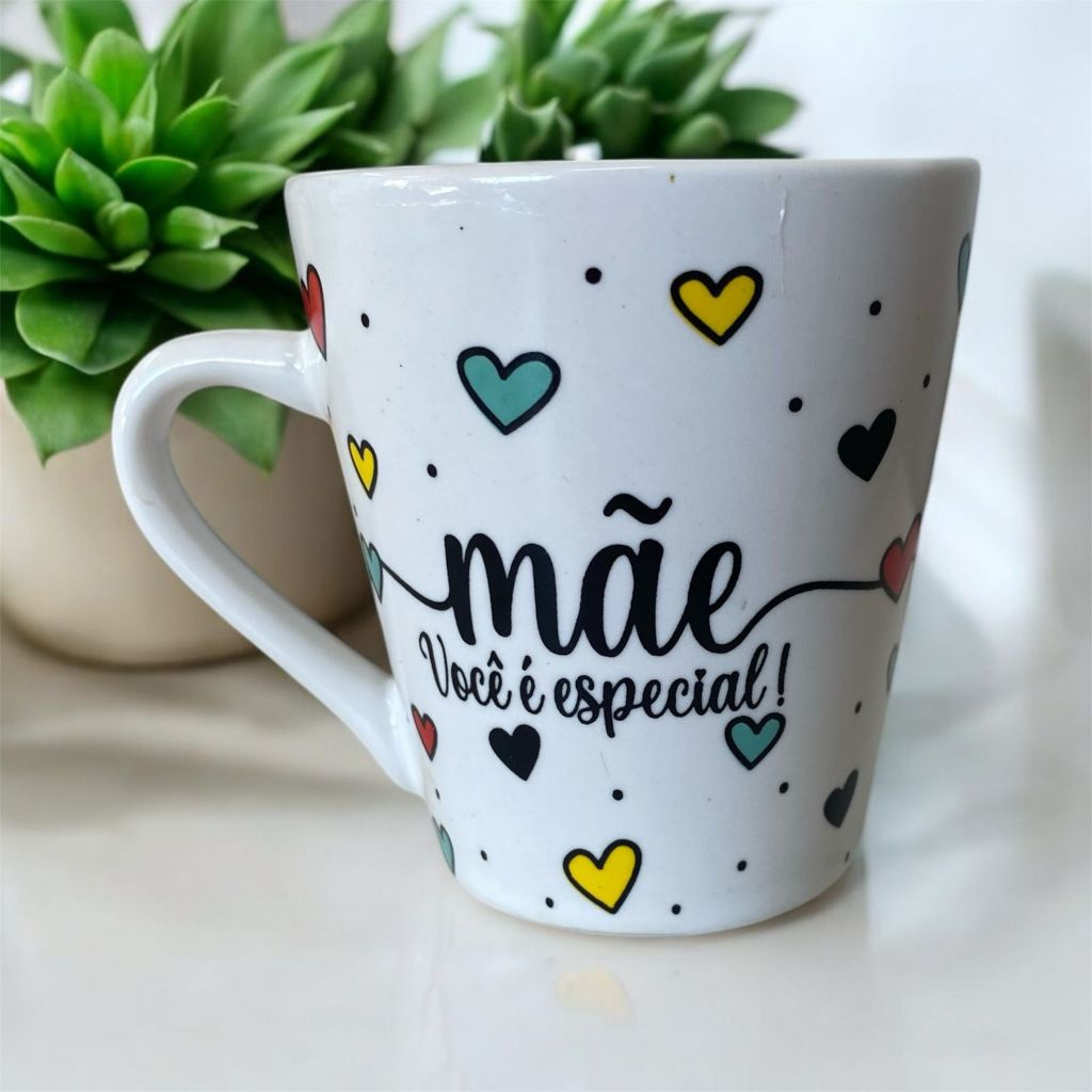 Kit Caneca de Porcelana + Pratinho 