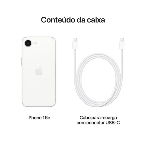 Apple iPhone 16e 128GB Branco 6,1 48MP iOS 5G